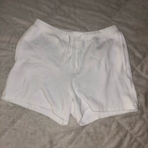 Lululemon Fleece White Casual Shorts, Mens XL